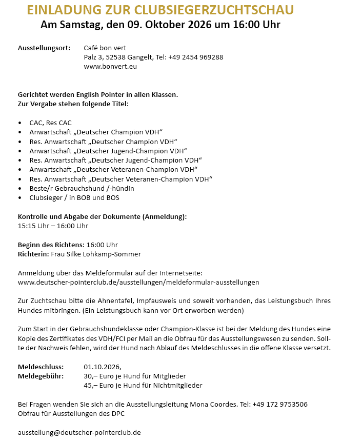 dpc einladung zur clubsiegerzuchtschau oktober 2026